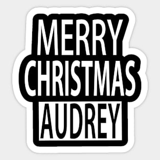 Merry Christmas  Audrey Sticker